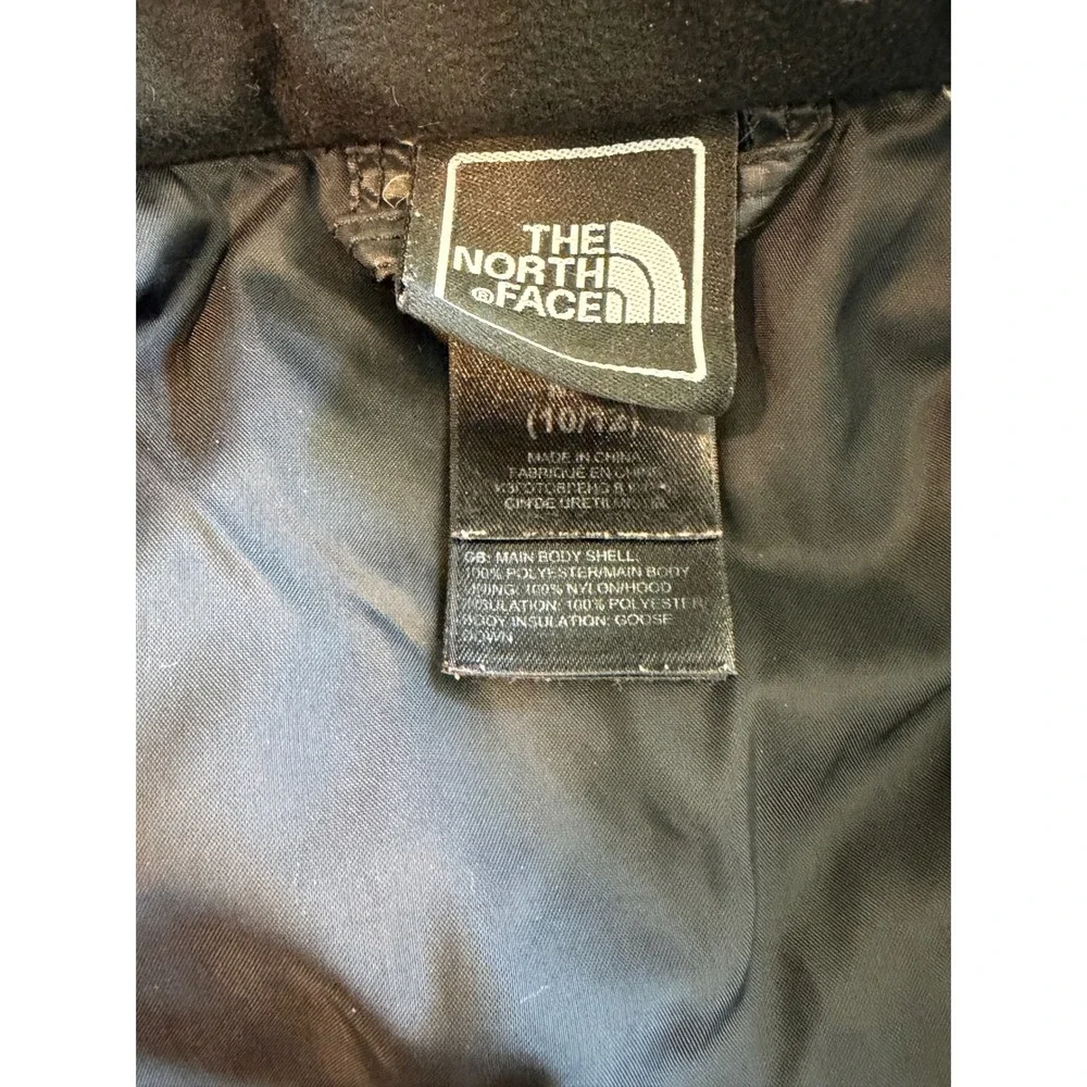 The North Face Girls Black 550 Down Puffer Jacket Size M 10/12 Winter Coat